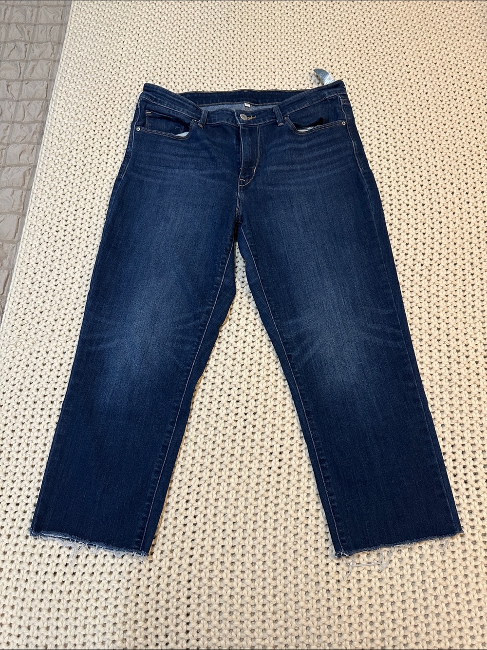 Levi's Women’s Dark Indigo Cropped Straight Jeans, Size 32
